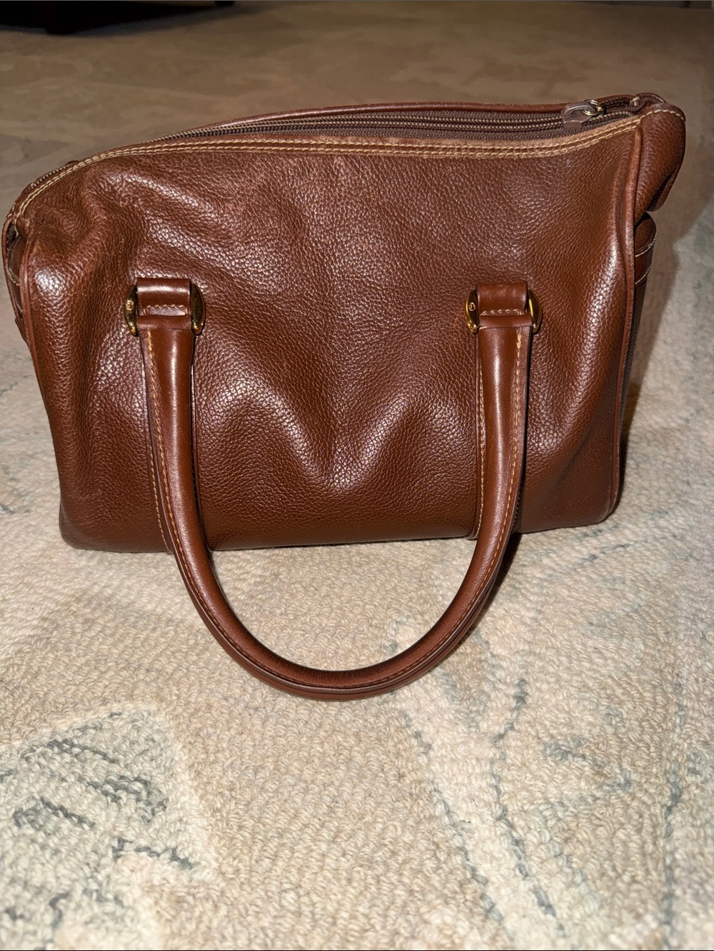 Classic Gucci Brown Leather Satchel - Picture 4 of 5